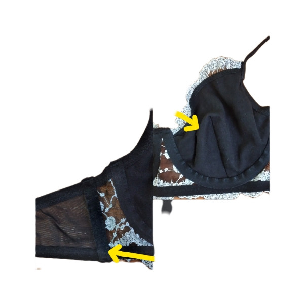 داخل سوتین آستر نخی